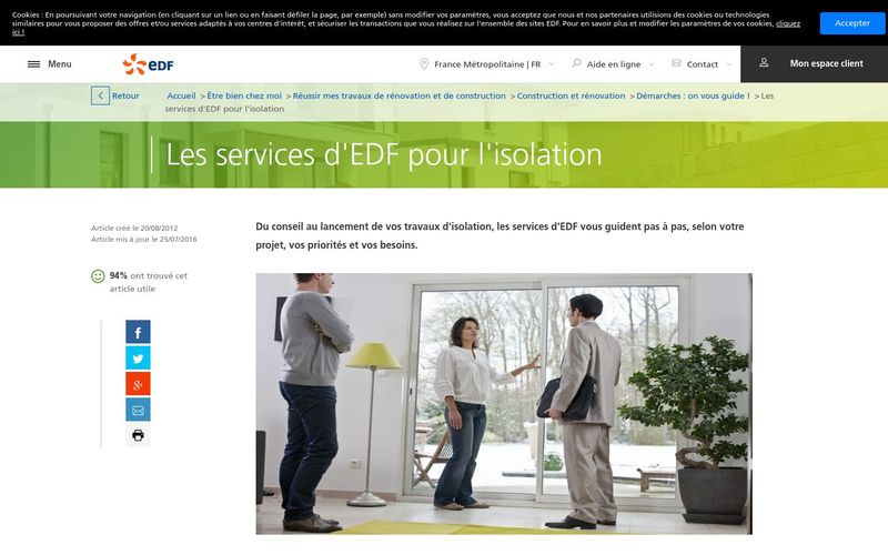 Les services d'EDF pour l'isolation | EDF